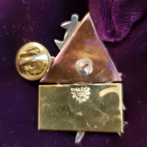 Gorgeous Far Fetched Pin Brooch Sterling Silver Brass Copper Mixed - Picture 6 of 8